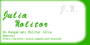 julia molitor business card